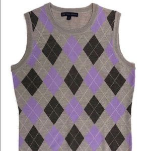 Brooks Brothers Argyle Sweater Vest Merino Wool M